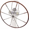 Barre à roue bateau gainé cuir Ø 1070 mm 8 rayons