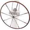 barre à roue commodore déportée 8 rayons avec gainage lewmar de face - N°1 - comptoirnautique.com