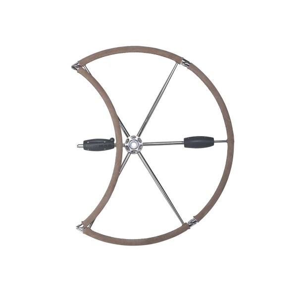 barre à roue pliante repliée d'un côté avec connexion conique standard lewmar de face - N°2 - comptoirnautique.com