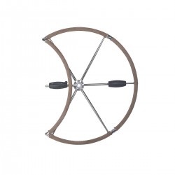 barre à roue pliante repliée avec connexion conique standard et parallèle lewmar de face