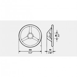 Volante termoplastico nero...