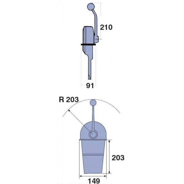 dimension boitier de commande pupitre MT3 - N°5 - comptoirnautique.com