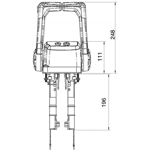 dimensions boitier de commande pupitre encastré bi-levier bi-fonction - N°5 - comptoirnautique.com