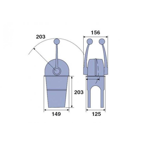dimensions boitier de commande pupitre bi-fonction Morse MT3 double de face - N°6 - comptoirnautique.com