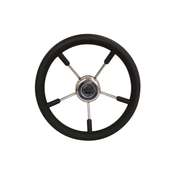 volant gainé noir diamètre 350 mm kent de face - N°2 - comptoirnautique.com