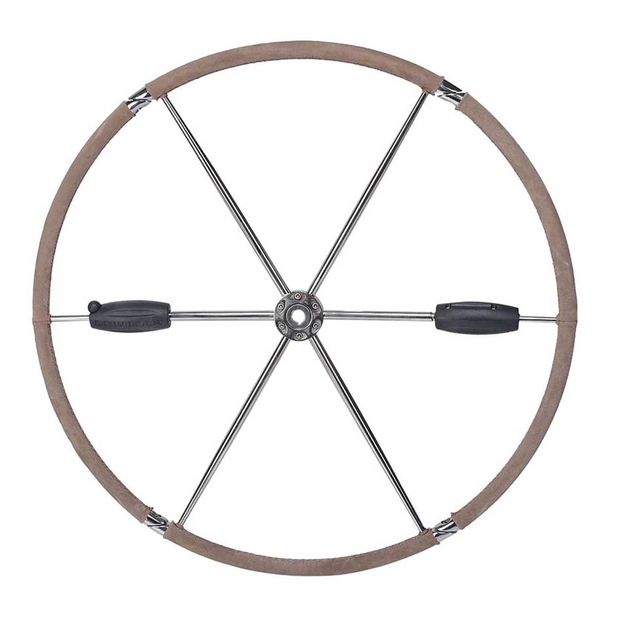 barre à roue pliante dépliée avec connexion conique standard lewmar de face 914mm