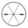 Leather-covered boat wheel Ø 813 mm, 6 stainless steel spokes