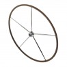 Leather-covered boat wheel Ø 710 mm 5-spoke