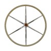 roue inox gainée cuir diamètre 700mm de face kent - N°1 - comptoirnautique.com