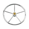 barre à roue inox avec fixation pour cône LS kent de face 700mm - N°1 - comptoirnautique.com