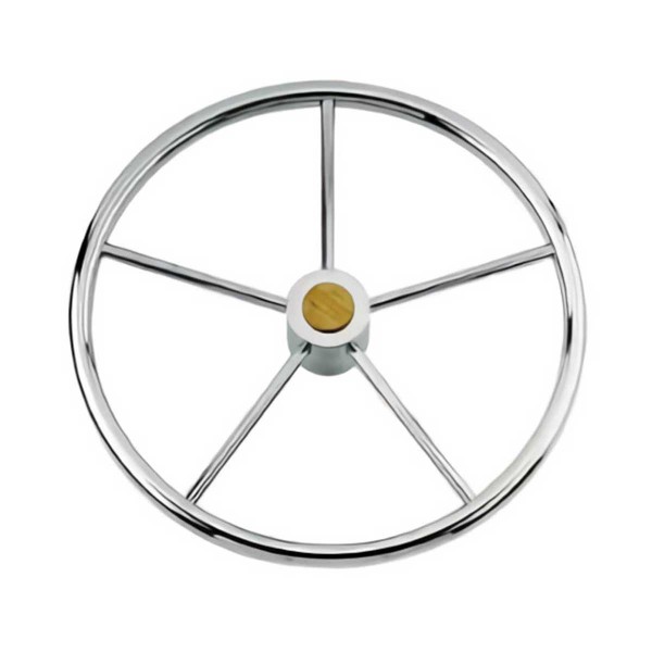 barre à roue inox diamètre 700 mm avec fixation pour cône MA kent de face - N°1 - comptoirnautique.com 