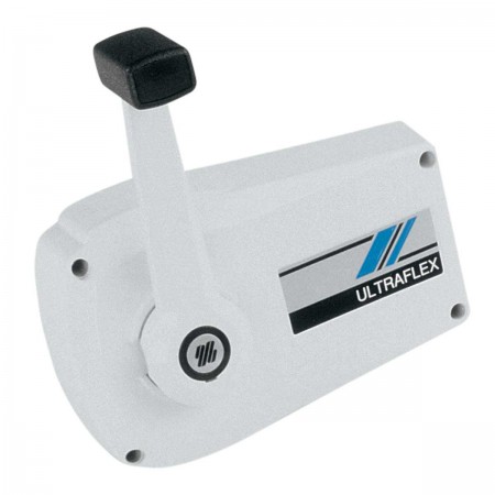 boitier de commande latéral mono-levier bi-fonction b89 blanc de face ultraflex