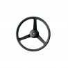 Black thermoplastic boat steering wheel Ø 335 mm 3 spokes