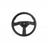 Black polyurethane boat steering wheel, Ø 350 mm, 3 spokes