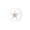 White polyurethane boat steering wheel, Ø 350 mm, 5 stainless steel spokes