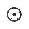 Volant bateau polyuréthane Noir Ø 350 mm 5 branches inox