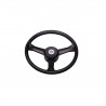 Black plastic boat steering wheel, 320 mm diameter, 3 spokes