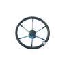 Volant bateau caoutchouc Noir Ø 340 mm 6 branches inox