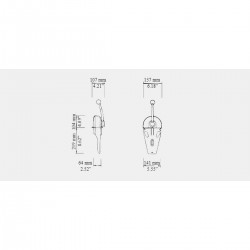 dimensions boitier de commande pupitre bi-levier bi-fonction ultraflex b104
