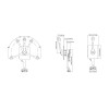 dimensions boitier de commande mono-levier bi-fonction B400 Ultraflex de face - N°1 - comptoirnautique.com