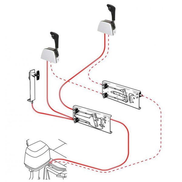 schéma sélecteur pour différentiel inverseur pour installation 2 postes kent de face - N°2 - comptoirnautique.com 