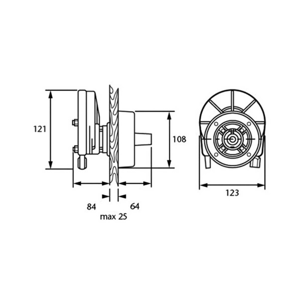 dimension boitier de direction SH8050-1P seastar - N°5 - comptoirnautique.com
