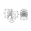 dimension boitier de direction SH8050-1P seastar - N°5 - comptoirnautique.com