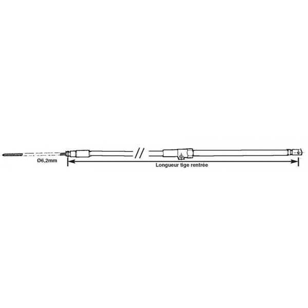 mesure câble pour boîtier de direction C231 de face - N°2 - comptoirnautique.com