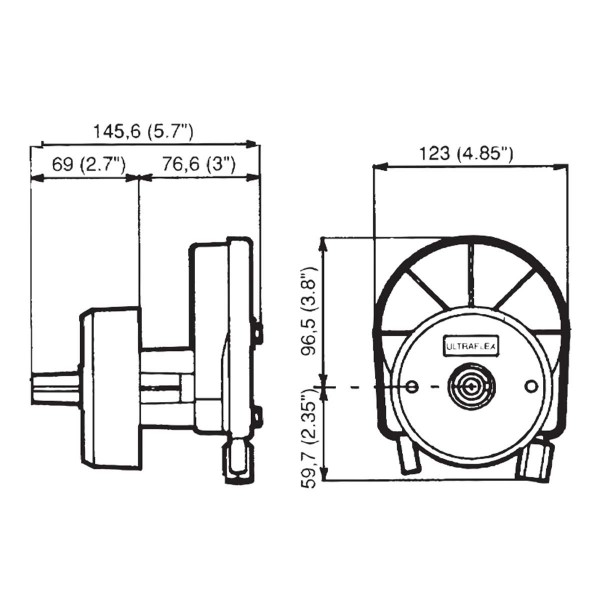 dimensions boîtier direction mécanique ultraflex T 67 - N°2 - comptoirnautique.com
