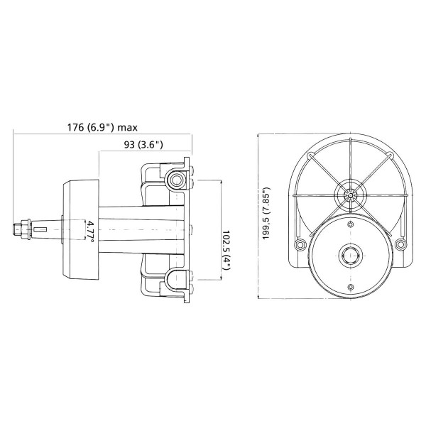 dimensions boitier de direction t85 ultraflex - N°2 - comptoirnautique.com