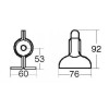 dimensions kit de fixation court pour câble de direction seastar - N°2 - comptoirnautique.com