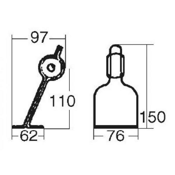 dimensions kit de fixation long pour câble de direction seastar - N°4 - comptoirnautique.com