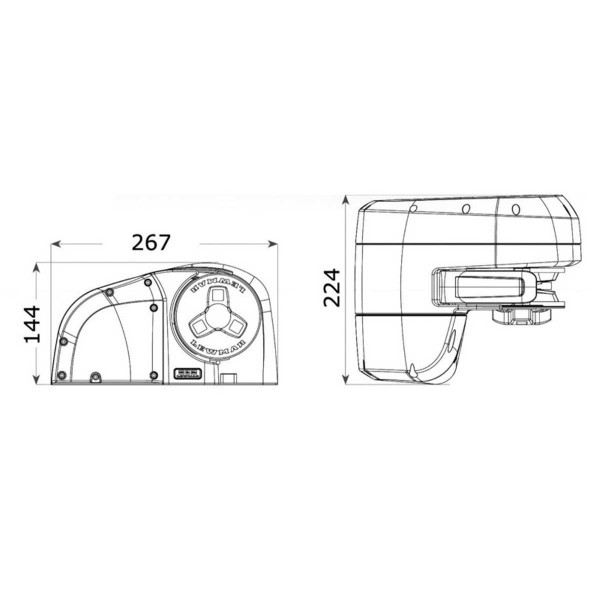 dimensions guindeau lewmar HX1 - N°14 - comptoirnautique.com