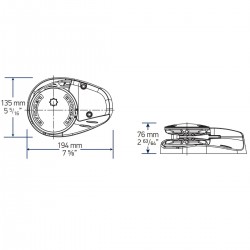 dimension guindeau vertical CPX0 lewmar