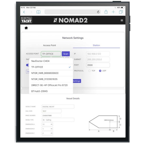 Transpondeur AIS Portable Nomad 2 Digital Yacht interface web intégrée réseau - N°7 - comptoirnautique.com