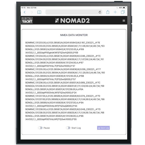 Transpondeur AIS Portable Nomad 2 Digital Yacht interface web intégrée donnée NMEA - N°9 - comptoirnautique.com