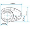 plan d'encombrement guindeau vertical V1 12V Lewmar - N°5 - comptoirnautique.com