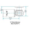 plan d'encombrement motoréducteur V1 non fastfit Lewmar - N°6 - comptoirnautique.com