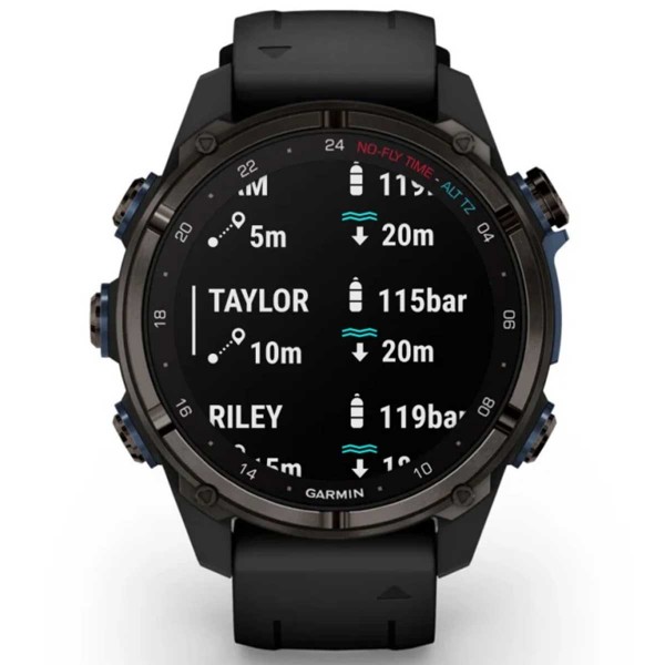 Montre de plongée Garmin Descent Mk3i - Carbon gray / noir - montre connectée GPS- surveillance de la pression d'air 8 plongeurs - N°15 - comptoirnautique.com