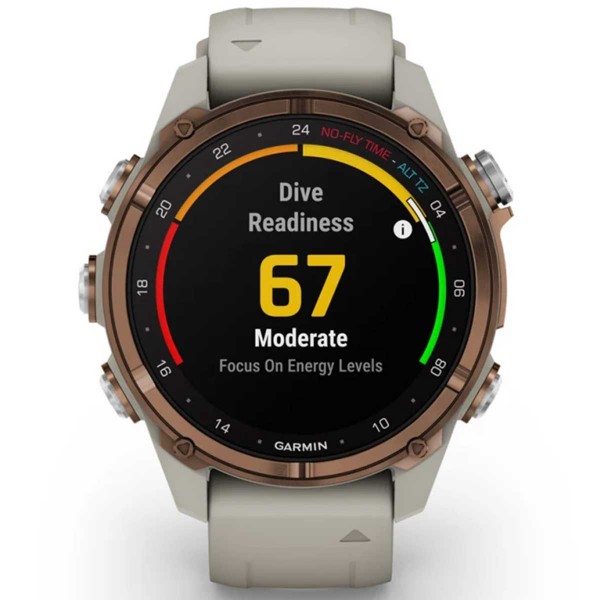 Montre de plongée Garmin Descent Mk3i - bronze/lin - montre connectée GPS - préparation à la plongée - N°18 - comptoirnautique.com