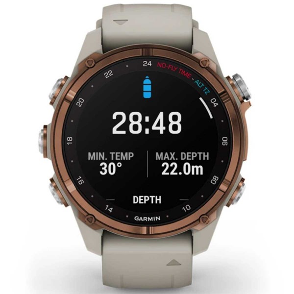 Montre de plongée Garmin Descent Mk3i - bronze/lin - montre connectée GPS - plongée sous marine - N°20 - comptoirnautique.com