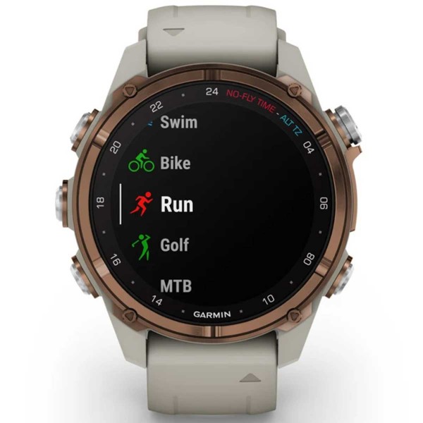 Montre de plongée Garmin Descent Mk3i - bronze/lin - montre connectée GPS - multisports et activités - N°26 - comptoirnautique.com