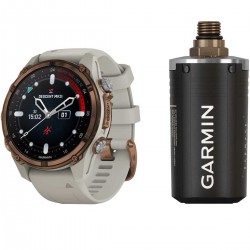 Pack montre de plongée Garmin Descent Mk3i - 43 mm + sonde Descent T2 - Bronze / Silicone lin