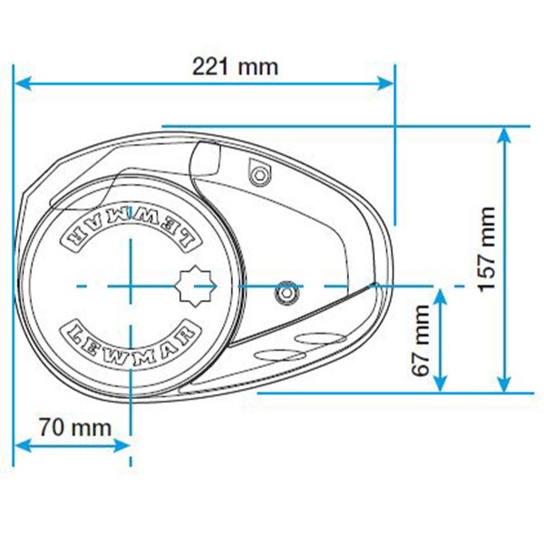 plan d'encombrement guindeau vertical V3-24V-1000W sans poupée - N°12 - comptoirnautique.com