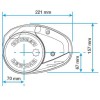 plan d'encombrement guindeau vertical V3-24V-1000W sans poupée - N°5 - comptoirnautique.com