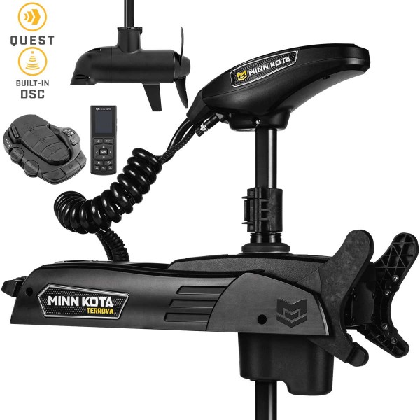 Moteur avant Minn Kota TERROVA QUEST + sonde DSC + pédale + télécommande - eaux douces - 24V/36V - 90/115LBS - N°1 - comptoirnautique.com