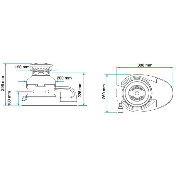 plan d'encombrement unité de pont v8 avec et sans poupée - N°7 - comptoirnautique.com