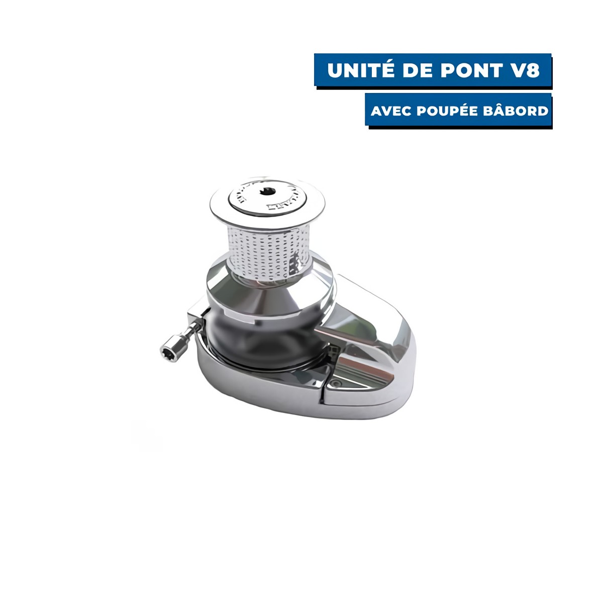 unité de pont pour guindeau V8 haute puissance avec frein à bande de friction attaché avec poupée bâbord