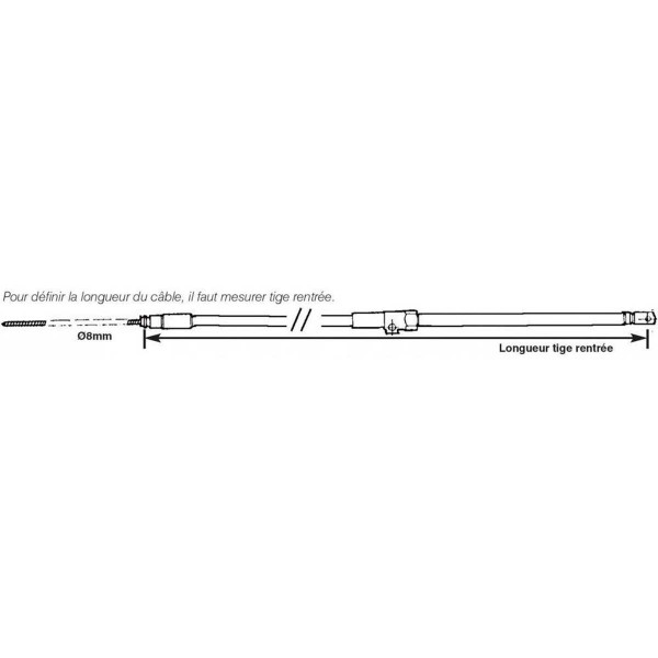 Cabo de direção para caixa Morse D0290 - N°2 - comptoirnautique.com