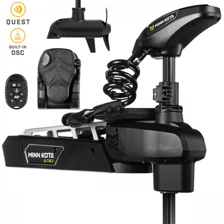 Moteur avant Minn Kota ULTREX QUEST + sonde DSC + pédale + micro télécommande - eaux douces - 24V/36V - 90/115LBS